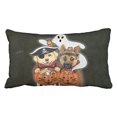 thumbnail image 1 of WinHome Colorful Vintage Halloween Ghost Shepherd And Parrot Watercolor Polyester 20 x 30 Inch Rectangle Throw Pillow Covers With Hidden Zipper Home Sofa Cushion Decorative Pillowcases, 1 of 1