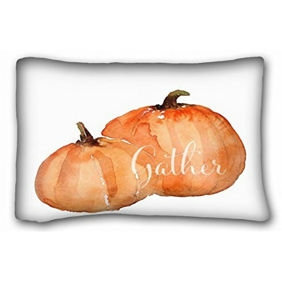 WinHome Couple Pumpkins Pillow Covers Accent Pillowcases Pillow Case Cases Cover Cushion Covers Sofa Size 20x30 Inches Two Side