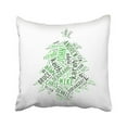 thumbnail image 1 of WinHome Creative Christmas Tree Designed By Green Words Decorative Pillow Cover With Hidden Zipper Decor Cushion Two Sides 18x18 inches, 1 of 1