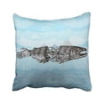 thumbnail image 1 of WinHome Creative Fish And Hands Art Design Painting Gold Rectangle Lines Decorative Pillowcases With Hidden Zipper Decor Cushion Covers Two Sides 18x18 inches, 1 of 1