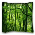 thumbnail image 1 of WinHome Custom Design Green Forest, Summer Pillow Cases Zippered , Standard Queen Size Nature Pillowcase Forests Cushion Covers Size 20x20 Inches Two Side Print, 1 of 1