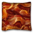 thumbnail image 1 of WinHome Custom Funny Bacon Background Throw Pillow Case Cloth Simulation Zippered Pillow Cover Size 18x18 Inches Two Side Print, 1 of 1