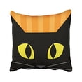 thumbnail image 1 of WinHome Cute Abstract Popular Halloween Black Cat Head Polyester 18 x 18 Inch Square Throw Pillow Covers With Hidden Zipper Home Sofa Cushion Decorative Pillowcases, 1 of 1