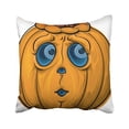thumbnail image 1 of WinHome Cute Girly Vintage Halloween Cartoon Pumpkin Face Simple Pattern Polyester 18 x 18 Inch Square Throw Pillow Covers With Hidden Zipper Home Sofa Cushion Decorative Pillowcases, 1 of 1