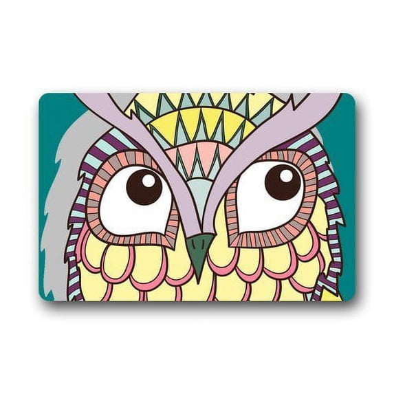 WinHome Cute Owl Doormat Floor Mats Rugs Outdoors/Indoor Doormat Size 23.6x15.7 inches