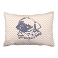 thumbnail image 1 of WinHome Cute Pug Dog Orange Chevron Girly Pattern Polyester 20 x 30 Inch Rectangle Throw Pillow Covers With Hidden Zipper Home Sofa Cushion Decorative Pillowcases, 1 of 1