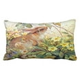 thumbnail image 1 of WinHome Cute Vintage Animals English Countryside Polyester 20 x 30 Inch Rectangle Throw Pillow Covers With Hidden Zipper Home Sofa Cushion Decorative Pillowcases, 1 of 1