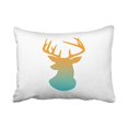 thumbnail image 1 of WinHome Cute Vintage Deer Head Modern Ombre Watercolor Orange And Blue Polyester 20 x 30 Inch Rectangle Throw Pillow Covers With Hidden Zipper Home Sofa Cushion Decorative Pillowcases, 1 of 1