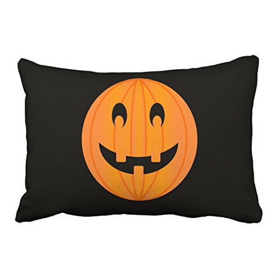 WinHome Cute Vintage Halloween Cartoon Pumpkin Face Laughing Out Loud Simple Pattern Polyester 20 x 30 Inch Rectangle Throw Pillow Covers With Hidden Zipper Home Sofa Cushion Decorative Pillowcases