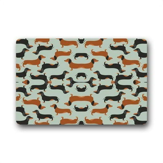 WinHome Dachshund Doormat Floor Mats Rugs Outdoors/Indoor Doormat Size 23.6x15.7 inches