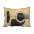 thumbnail image 1 of WinHome Decorative Acoustic Guitar Silky Satin Pillow Case Cover Size 20x30 inches Two Side, 1 of 1