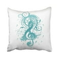 thumbnail image 1 of WinHome Decorative Beautiful Cool Music Notes With Splatter Swirls Throw Pillows Custom Throw Pillow Case Personalized Cushion Cover Pillowcase Pillow Cover Size 20x20 inches Two Side, 1 of 1