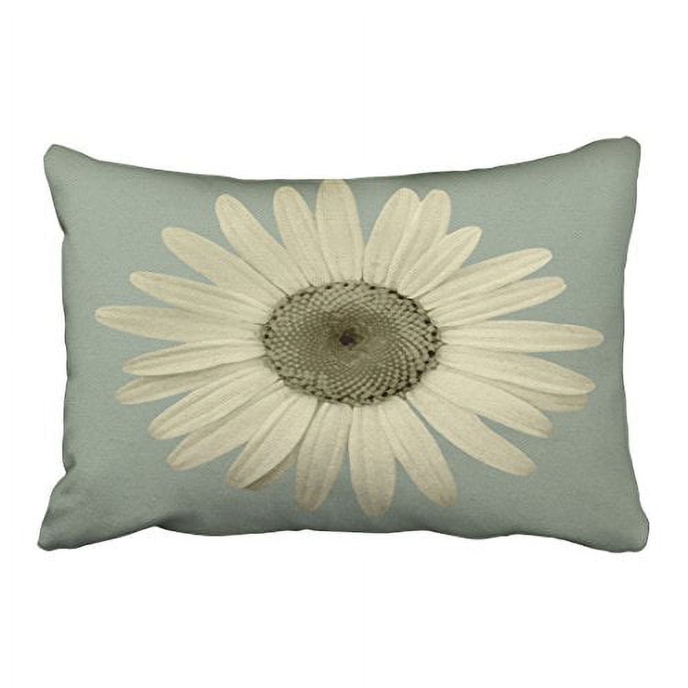 WinHome Decorative Bigdream Daisy Pop Of Color Seafoam Green Pillows