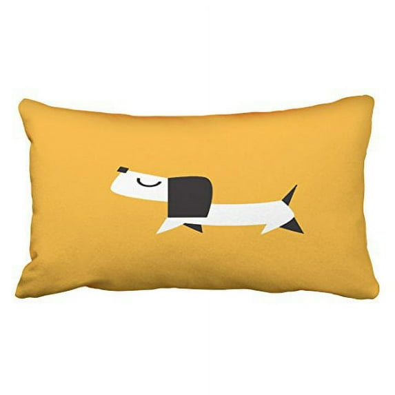 WinHome Decorative Cartoon Dog Pet Puppy Orange Custom Zippered Pillow Cushion Case Throw Pillow Covers Size 20x30 inches Two Side
