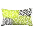 thumbnail image 1 of WinHome Decorative Chartreuse Green and Gray Dahlia Pillows Pillow Case Covers Size 20x30 inches Two Side, 1 of 1