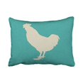 thumbnail image 1 of WinHome Decorative Customized Standard Pillowcase Chicken Chickens Mint Green Background White Chicken Design Throw Pillow Pillowcase Throw Pillow Cover Cushion Size 20x30 inches Two Side, 1 of 1