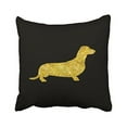thumbnail image 1 of WinHome Decorative Dachshund Gold Sequin Stripes Pillow Cover for Sofa or Bedroom Size 18x18 inches Two Side, 1 of 1
