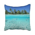 thumbnail image 1 of WinHome Decorative Decorative King Pillow Case Animals fish flock s sea shallow water island palm trees Size 18x18 inches Two Side, 1 of 1