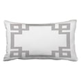 thumbnail image 1 of WinHome Decorative Decors Gray And White Greek Key Border Throw Pillow Case Cushion Cover Home Sofa Decorative Size 20x30 inches Two Side, 1 of 1