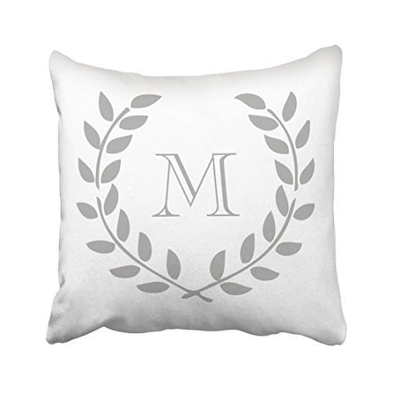 WinHome Decorative Decors Monogram Throw Pillow Case Cushion Cover Home Sofa Decorative Size 20x20 inches Two Side