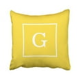thumbnail image 1 of WinHome Decorative Decors Pineapple Yellow White Framed Initial Monogram Throw Pillow Case Cushion Cover Home Sofa Decorative Pillows Size 18x18 inches Two Side, 1 of 1