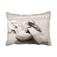 thumbnail image 1 of WinHome Decorative Decors Sepia Ballet Slipper Pointe Shoes Dance Template Decorative Pillow Covers Personalized Custom Pillowcases Size 20x30 inches Two Side, 1 of 1