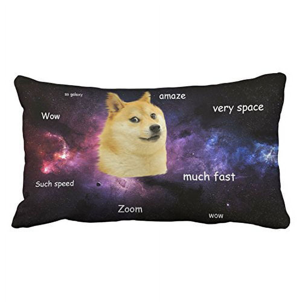 WinHome Decorative Galaxy Shiba inu Zoom amaze wow such speed much fast  Pillow Case Size 20x30 inches Two Side - Walmart.com, image size:1000x1000