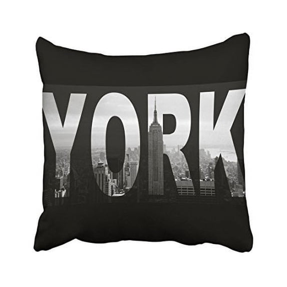 WinHome Decorative I Love NY New York City View Custom Zippered Pillow Cushion Case Throw Pillow Covers Size 20x20 inches Two Side
