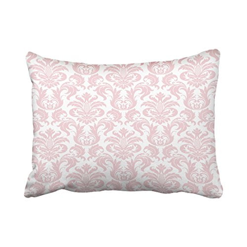 WinHome Decorative Light Pink Flower Pattern Throw Pillow Home Decorative Pillow Case Covers Size 20x30 inches Two Side