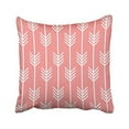 thumbnail image 1 of WinHome Decorative Modern Arrow Fletching Pattern Coral Pink Throw Size 18x18 inches Two Side, 1 of 1