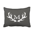 thumbnail image 1 of WinHome Decorative Monogram Deer Antler Pillow Cases Cushion Covers Size 20x30 inches Two Side, 1 of 1