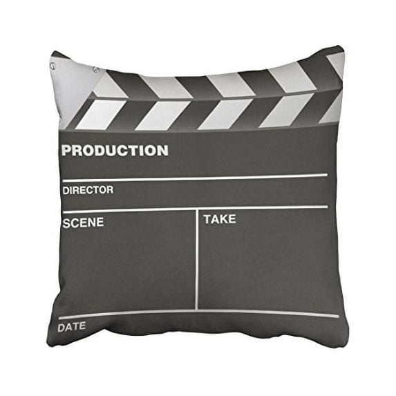 WinHome Decorative Movie maker Clap Board Throw Pillow Personalized Throw Pillow Case Decor Cushion Covers Size 20x20 inches Two Side