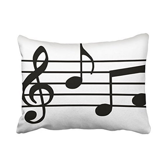 WinHome Decorative Music Notes Print Custom Zippered Pillow Cushion Case Throw Pillow Covers Size 20x30 inches Two Side