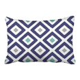 thumbnail image 1 of WinHome Decorative Navy Blue Aqua and Grey Diamond Pattern Design Decorative Throw Pillow Case Cover Size 20x30 inches Two Side, 1 of 1