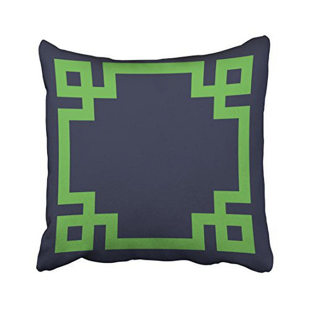 Green greek key clearance pillow