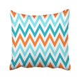 thumbnail image 1 of WinHome Decorative Orange Aqua Blue Chevron Pattern Design Throw Pillow Cover Case Home Decorative Size 18x18 inches Two Side, 1 of 1