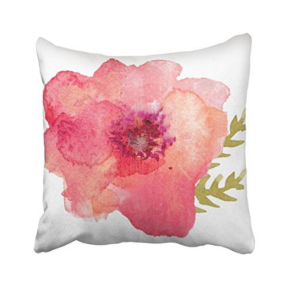 WinHome Decorative Personalized Pillowcases Pink Watercolor Flower