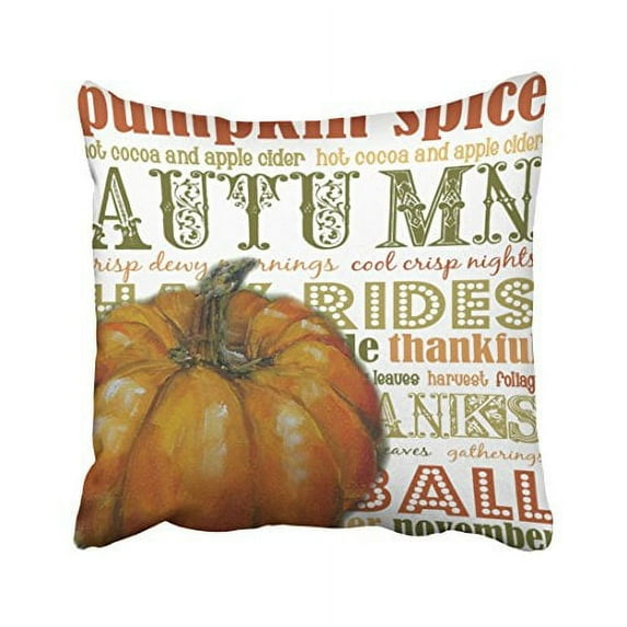 WinHome Decorative Pillowcases Autumn Splender Pumpkin Throw Pillow Covers Cases Cushion Cover Case Sofa 20x20 Inches Two Side
