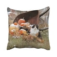 thumbnail image 1 of WinHome Decorative Pillowcases Calico Cat Wheelbarrow Of Pumpkins Throw Pillow Covers Cases Cushion Cover Case Sofa 20x20 Inches Two Side, 1 of 1
