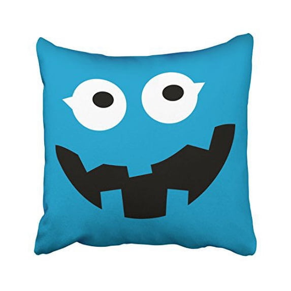 WinHome Decorative Pillowcases Cute Monster Kids Throw Pillow Covers Cases Cushion Cover Case With Monogram Blue Sofa 18x18 Inches Two Side