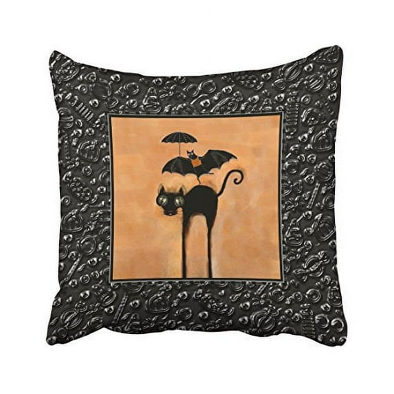 WinHome Decorative Pillowcases Funny Halloween Throw Pillow Covers Cases Cushion Cover Case Sofa 18x18 Inches Two Side