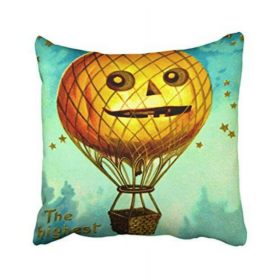 WinHome Decorative Pillowcases Halloween Lantern Air Balloon Throw Pillow Covers Cases Cushion Cover Case Sofa 18x18 Inches Two Side