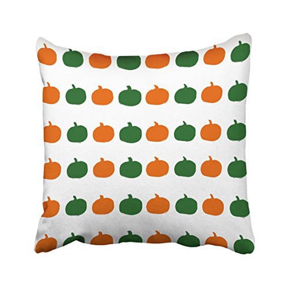 WinHome Decorative Pillowcases Orange And Green Pumpkins Throw Pillow Covers Cases Cushion Cover Case Sofa 18x18 Inches Two Side