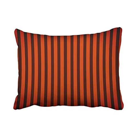 WinHome Decorative Pillowcases Orange Black Striped Throw Pillow Covers Cases Cushion Cover Case Sofa 20x30 Inches Two Side