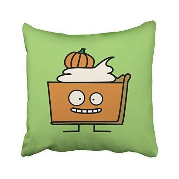 WinHome Decorative Pillowcases Pumpkin Spiced Pie Funny Slice Whipped Cream Crust Throw Pillow Covers Cases Cushion Cover Case Sofa 18x18 Inches Two Side