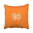 thumbnail image 1 of WinHome Decorative Pillowcases Pumpkin White Initials Vine Script Monogram Throw Pillow Covers Cases Cushion Cover Case Sofa 18x18 Inches Two Side, 1 of 1