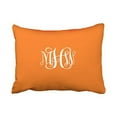thumbnail image 1 of WinHome Decorative Pillowcases Pumpkin White Initials Vine Script Monogram Throw Pillow Covers Cases Cushion Cover Case Sofa 20x30 Inches Two Side, 1 of 1