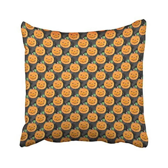 WinHome Decorative Pillowcases Pumpkins Throw Pillow Covers Cases Cushion Cover Case Sofa 18x18 Inches Two Side