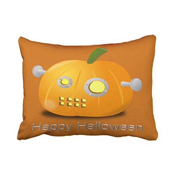 WinHome Decorative Pillowcases Robot Pumpkin Halloween Throw Pillow Covers Cases Cushion Cover Case Sofa 20x30 Inches Two Side