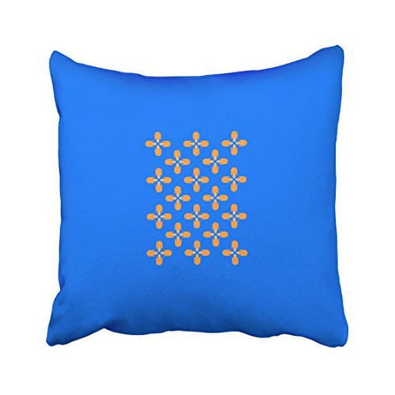 WinHome Decorative Pillowcases Royal Blue And Pumpkin Throw Pillow Covers Cases Cushion Cover Case Sofa 20x20 Inches Two Side